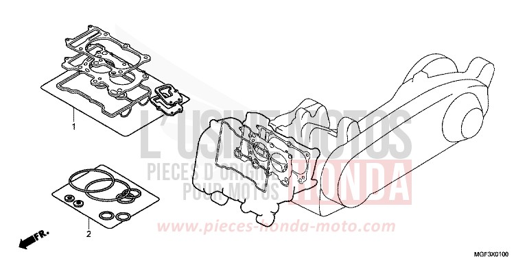 TROUSSE DE JOINT A de SILVER WING PEARL COSMIC BLACK (NHA64) de 2011
